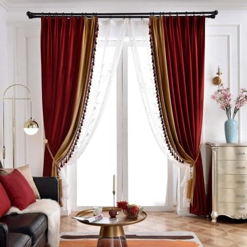 American Light Luxury Style Peacock Green Curtains For Living Room Bedroom Velvet Blackout Curtains Treatment Decoration Custom