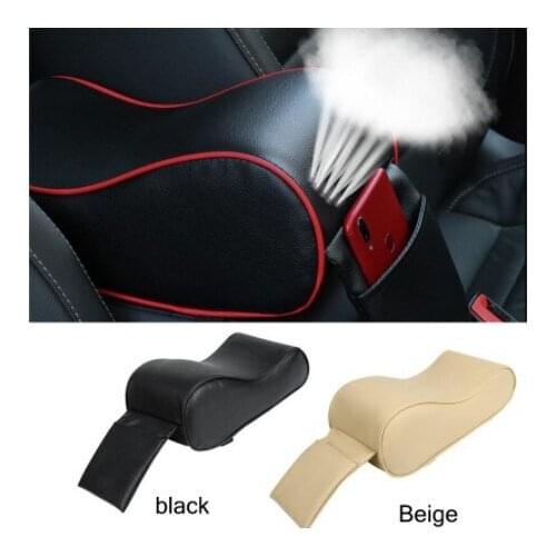Leather car center console armrest box pad memory foam car armrest pad for Ford Focus Fusion Escort Kuga Ecosport Fiesta Falcon