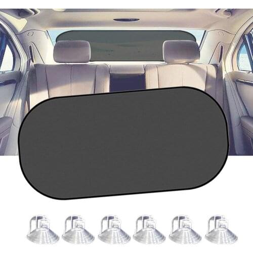 Car Sun Shade, UV Protection Folding Auto Rear Window Sunshade, 39"x20" Universal Mesh Back Window Visor with Suction Cup