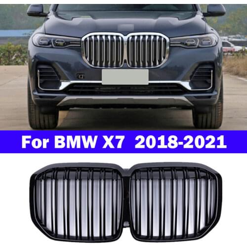 Car Styling Center Grill For BMW X7 G07 X7M 2018-2021 ABS plastic front bumper grill Auto Vertical Bar Middle Grill