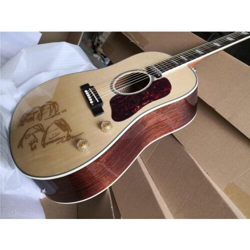 Free shipping custom 41 inch guitar,160 acoustic guitar, folk guitar,Spruce Solid wood board,burlywood guitar,mahogany neck