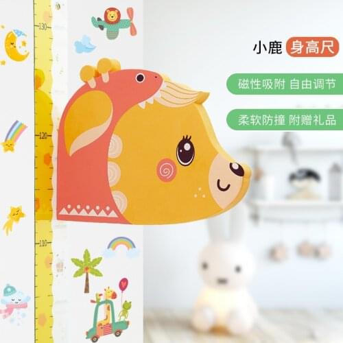 Decorations for Room 3D Cartoon Height Sticker Baby Measuring Height Ruler Cute Animal Childrens Room Wall Sticker Height Rod