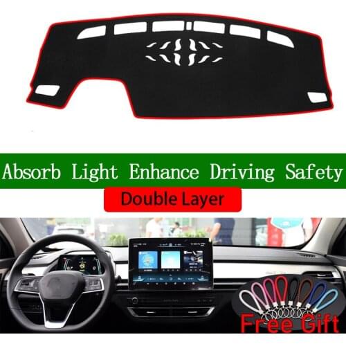 Double Layer Car Stickers For BYD QIN pro DM 2018 Dashboard Cover Car Accessories Interior Anti-UV Car Decals