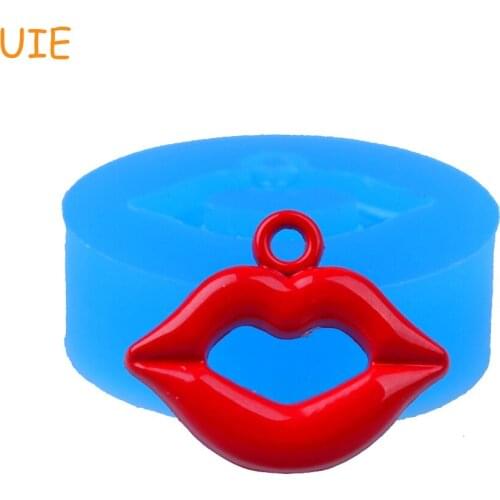 FYL251U Lips Mold Lips Mouth Silicone Flexible Mold for Jewelry Pendant Making, Cake Decorating, Fondant 22mm