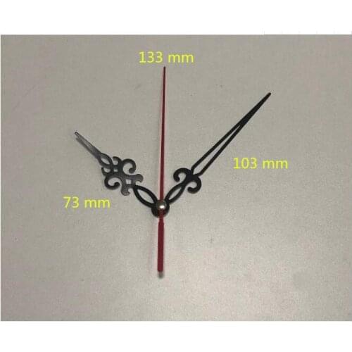 3 years warranty 1 set 28 mm spindle Long Red Black hollow out Hands Quartz Clock Movement Mechanism Parts Kit DIY Repair Tool