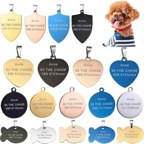 Tag Personalized Engraving Anti-lost Dog ID Tag Identification Customized Pet Name Puppy Collar Dog Cat Bone Tags Pet Supplies