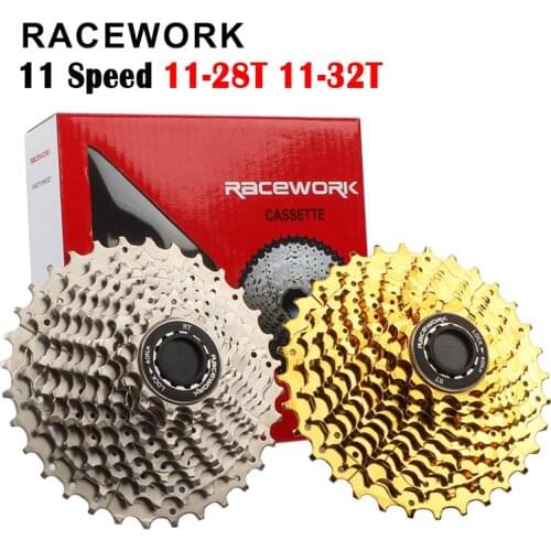 Road Bike Cassettes 11 Speed 11-28T Gold Cassette BMX Cycling Bicycle FreeWheel Aluminum and Steel Flywheel 11-32T
