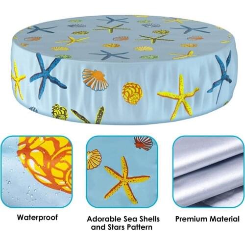 Dog Bath Pool Covers Waterpoof Pool Cover With Starfish Pattern Summer Waterproof Pool Tub Dust Outdoor Tarpaulin Pet
