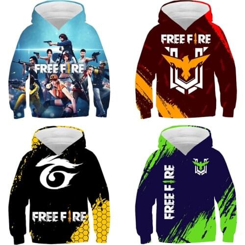 Hot Game Free Fire Garena Roupa Angelical 3D Hoodies Tops Harajuku Sweatshirt Children Oversized Pullover Kids Cool Coat Jacket