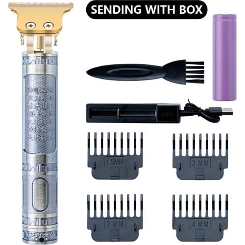 T-shaped Bald Hair Clipper Trimmer Mens Rechargeable Lawn Mower T-shaped Contour Hair Clipper Vintage Hair Clipper