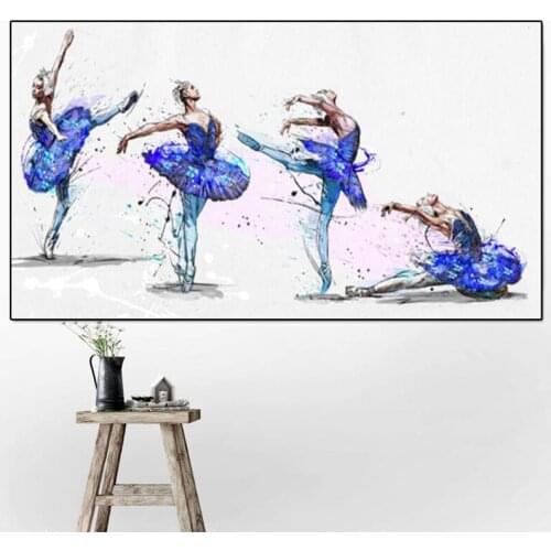 Blue Swan Ballet 5D Cross Stitch Kits Mosaic Set 5D Diy Diamond Painting Full Square Round Girl Embroidery Christmas GiftZP-3882