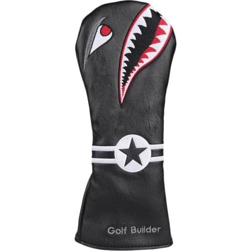 Shark Golf Club Head Cover for Driver Fairway Wood Hybrid Mallet Blade Putter Golf Clubs Headcovers Protector