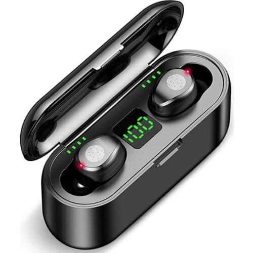 IWONGOU 5.0 Wireless Bluetooth Earbuds for Sport TWS Touch Fingerprint Control/Noise Cancellation Function Digital Power Display