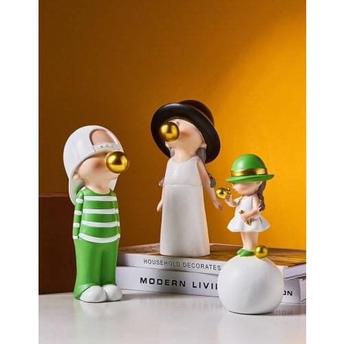 Nordic cute Decor Living Room Bedroom Cabinet Countertop Decor Christmas Holiday Gifts Children Resin Modern Home Decoration