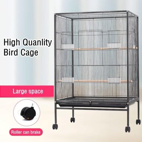 Prevue Hendryx Flight Cage Deluxe Divided Breeder Bird Cage with Rolling Stand for Parrots Conure Lovebird Cockatiel