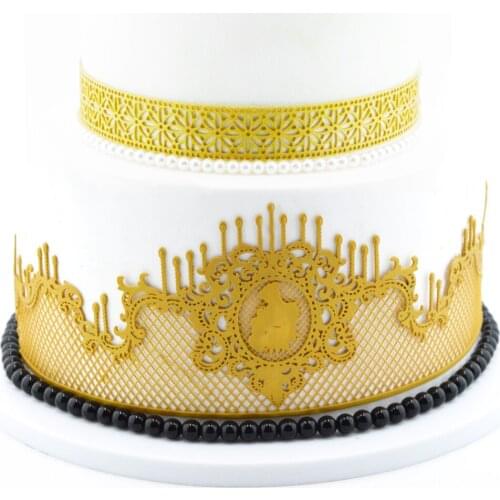 Princess Crown Fondant Cake Molds Cake Decorating Silicone Mats Lace Sugar Chocolate Molds Wedding Cake Decoration Tools