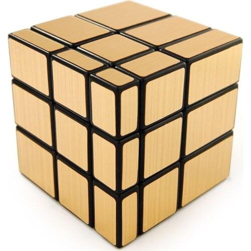 Professional Silver Golden Stickers Three Mirror S Magic Cube, 3 Mirror Smooth Magic Cube Puzzle Educational Toy for Children