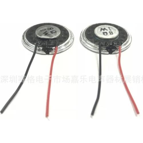 Manufacturers supply 28mm 8 ohm 1W ultra-thin welded red-black wire 40mm black glue high-quality loudspeakers at low prices