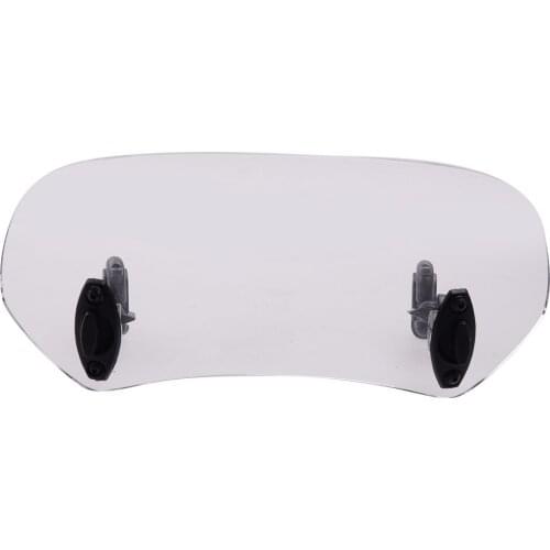 Adjustable Windshield Extension Clip On Windscreen Spoiler Wind Deflector Motorcycle Clear Fit for Honda Yamaha Suzuki Kawasaki