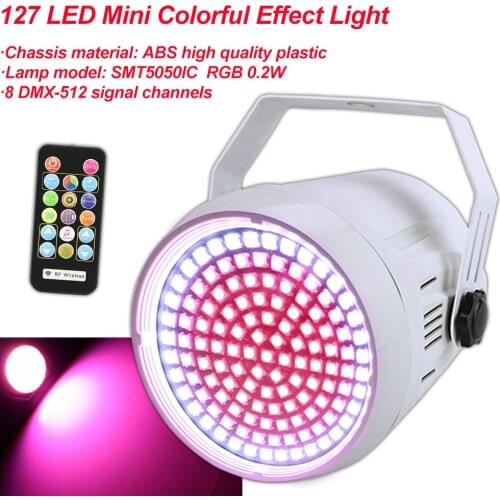 Christmas LED Disco Light 127 LED Mini Colorful Effect Light Round Flash Light DMX512 Remote Control For Party Disco DJ Lighting