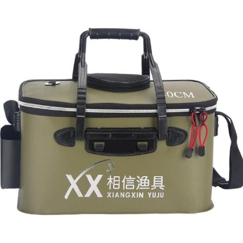 Size 50*28*27cm fish barrels bottled fish fishing box thickened fold fishing bag supplies tool