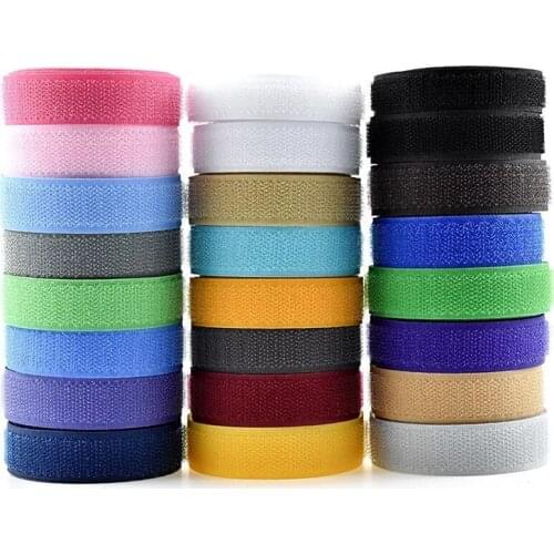 Hook And Loop NO Self Adhesive Fastener Tape Color Nylon Button Sewing Garment Bags Shoes DIY Magic Klittenband Patch 25mm*1M