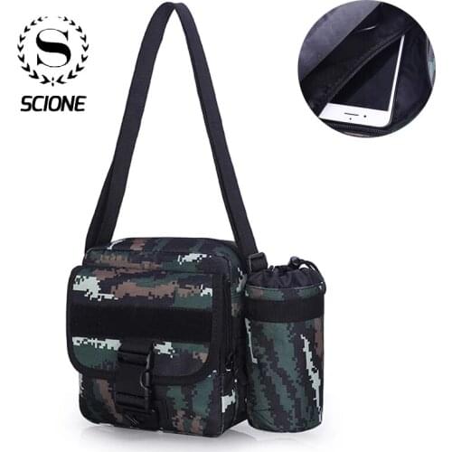 Scione Camouflage Mens Shoulder Strap USB Hand Bag Outdoor Cycling Sports Mobile Phone Waterproof Wear-resistant Bags K132