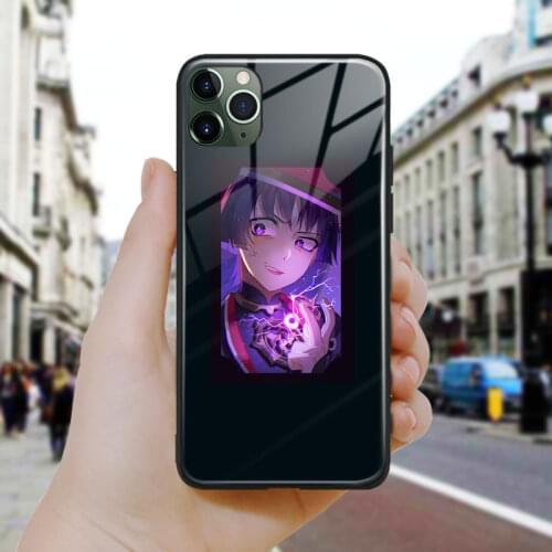 Scaramouche genshin impact fanart Silicone Glass Phone Case Cover Shell For iPhone SE 6 6s 7 8 Plus X XR XS 11 12 Mini Pro Max