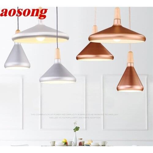 AOSONG Nordic Pendant Lights Modern Simple LED Lamp Fixtures For Home Decorative Dining Room
