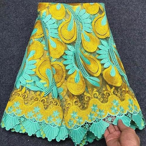 High Quality African Bazin riche Brode Fabric With Stones Basin Riche Embroidery Nigerian French Lace Fabrics 5 Yards A2244