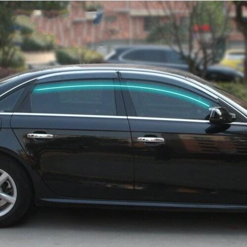 For Audi A4L 2009-2016 4pcs/set car body styling cover plastic Window glass Wind Visor Rain/Sun Guard Vent Window Visor