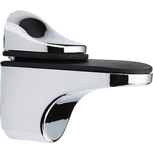 1Pair Zinc Alloy Adjustable Glass Shelf Holder Glass Clamps Shelf Support Bracket Chrome Alloy Shelf Holder Glass Shelf Bracket