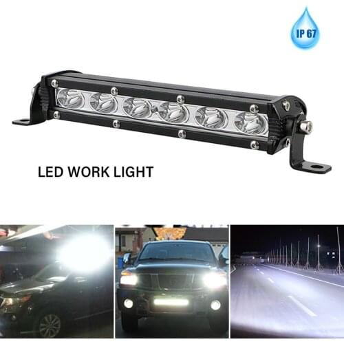 1Pc LED off road light bar 7'' 18W Spot LED Light Work Bar Lamp IP67 Waterproof Portable Spot Lights for SUV 4WD Car Boat Truck