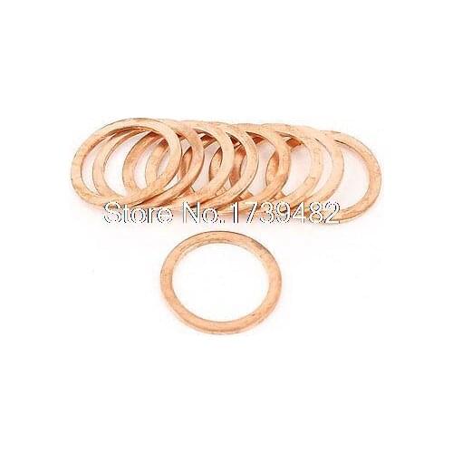 10Pcs 22x28x1.5mm Copper Flat Washer Gasket Spacer Seal Fasteners for Industrial