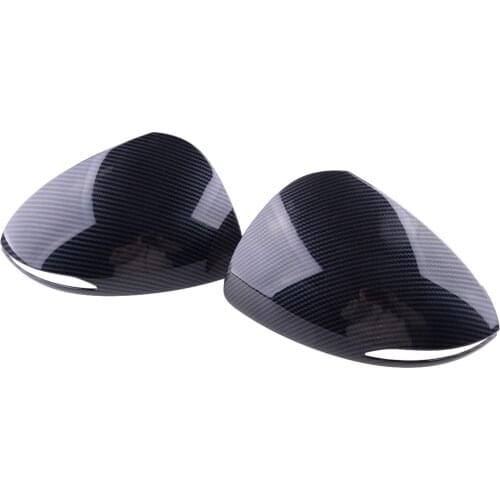 2Pcs Car Rearview Mirror Cover Trim Shell ABS Black Carbon Fiber Style Fit for Hyundai Sonata 2020 2021