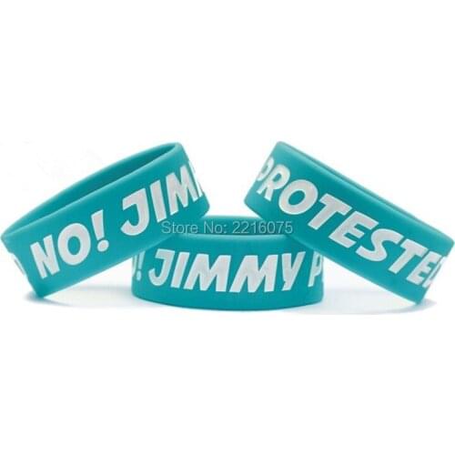 300pcs One Inch No Jimmy Protested wristband silicone bracelets free shipping by DHL express