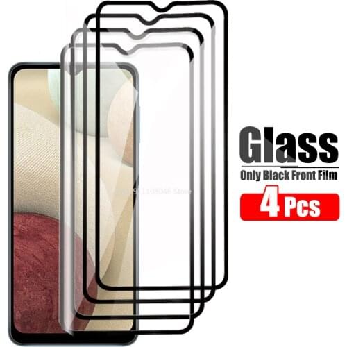 4 Pcs Tempered Glass For Samsung Galaxy A12 Screen Protector Protective Glass On For Samsung A12 Front Film A 12 Phone 6.5inch