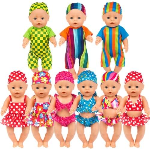 D&B Baby New Born Doll Accessories 18 inches 43cm Boys And Girls Swimsuit Doll Clothes Accessories For Chirdern Birthday Gift