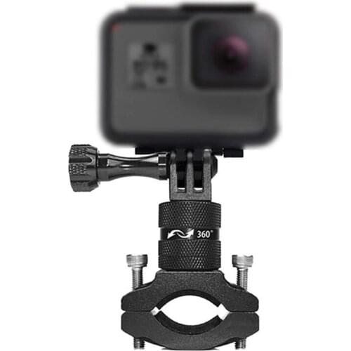 Aluminium Bike Handlebar Mount for GoPro 360 Degree Rotary Bicycle Rack Mount Holder for GoPro Garmin Xiaomi Action Cam Mountain