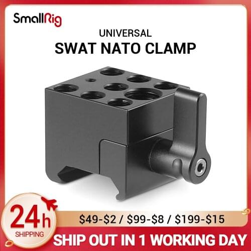 SmallRig Quick Release Camera Mount SWAT NATO Clamp with 1/4" & 3/8" Standard Mounting Holes DIY Monitor Microphone Rig - 1255