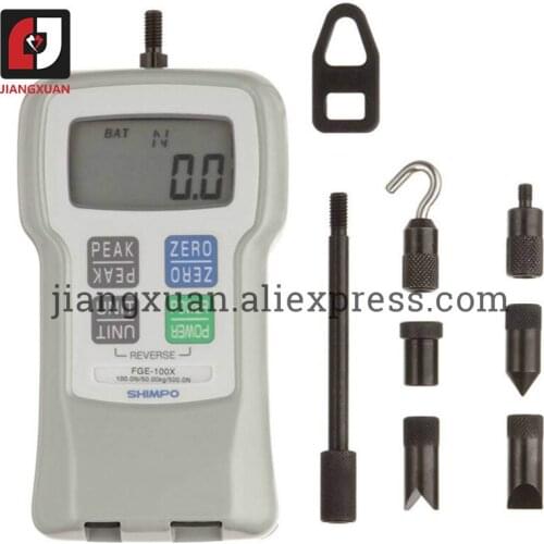Shimpo FGE-100X LCD Digital Force Gauge 0.1 lbs Graduation 100 lbs Range