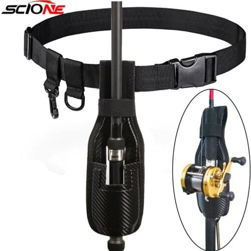Fishing Outdoor Rod Holder Fishing Pole Rack Holders Nylon Sheath Tackle Tools Accessories Stick Fishing Pole Holder Belt XA260G