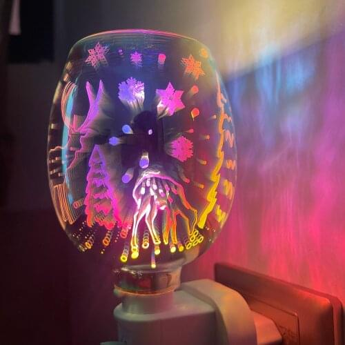 Electric Led Aroma Lamp 3d Colorful Aromatherapy Lamp Creative Home Decoration Dimmable Fragrance Wax Melt Lights Adorable