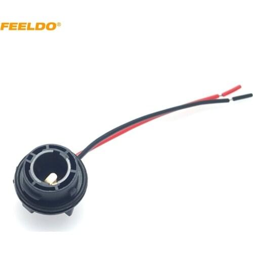 FEELDO 1Pc Car Light Female BAU15S/7507/PY21W Connector Car Lamp Bulb Socket Cable Turn LED Bulb Wiring Harness #MX5572