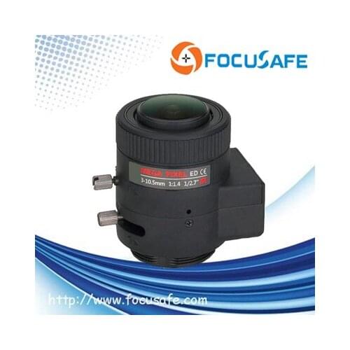Focusafe 3-10.5mm wide angle Varifocal DC Iris CCTV Lens with 1/2.7" format