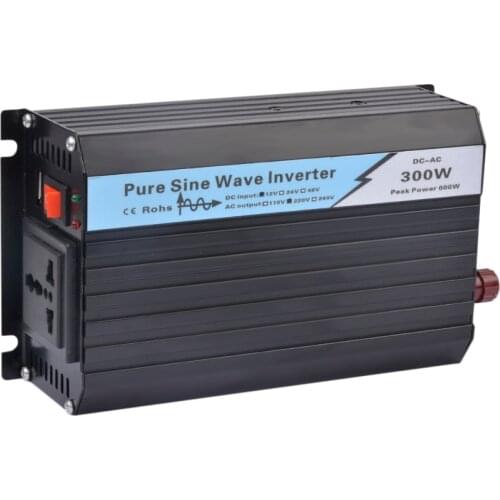 SUNYIMA 1Pc 300W DC 12V/24V To AC 220V Pure Sine Wave Solar Power Inverter 50HZ OFF Grid Inverter For Solar System Car Invertor