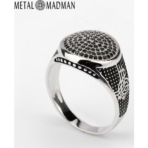 Black Stone Ring 925 Sterling Silver Black AAA Cubic Zircon Silver 925 Big Size Unique Design For Men Women Party Jewelry