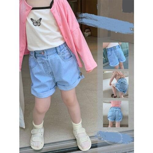 Kids Hot Jeans Denim Shorts New Fashion Girls High Waist Denim Shorts Baby Girls Jeans Shorts Summer