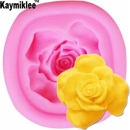 M852 Rose Flower Candle Moulds Soap Mold Kitchen-Baking Resin Silicone Form Home Decoration 3D DIY Clay Craft Wax-Making