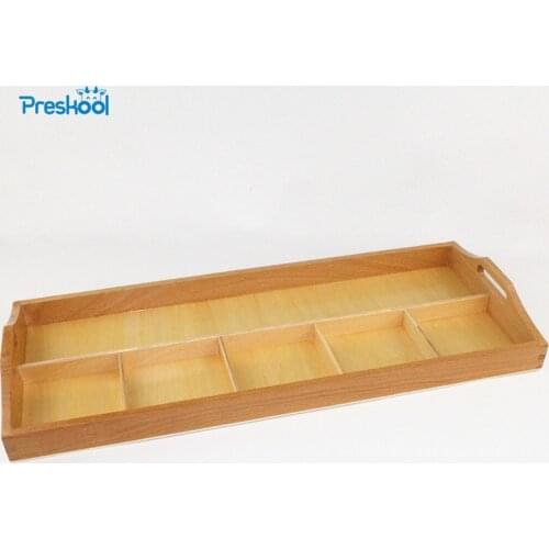 Baby Toy Montessori Wooden 5 Compartment Sorting Tray Early Education Preschool Toys Brinquedos Juguetes